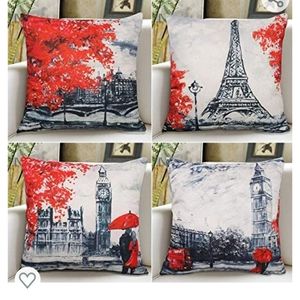 Pillow cases paris red